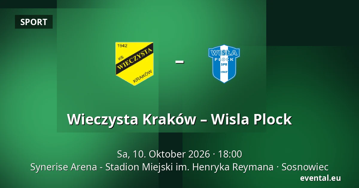 Wieczysta Kraków – Wisla Plock — Synerise Arena - Stadion Miejski im. Henryka Reymana, Sosnowiec