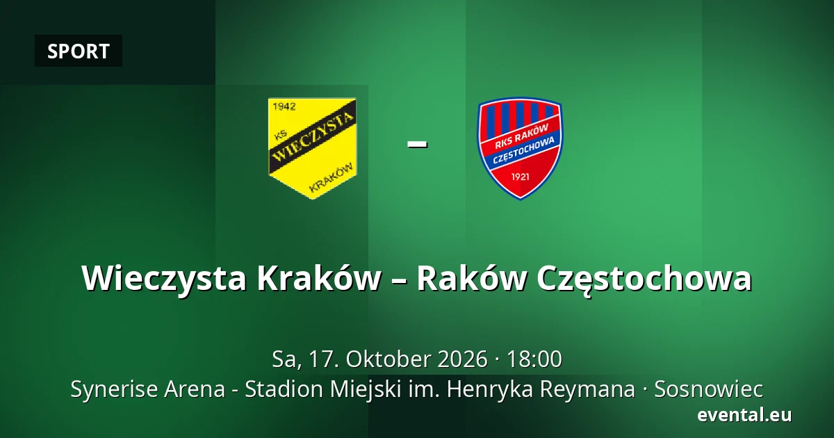 Wieczysta Kraków – Raków Częstochowa — Synerise Arena - Stadion Miejski im. Henryka Reymana, Sosnowiec