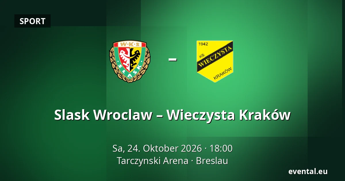 Slask Wroclaw – Wieczysta Kraków — Tarczynski Arena, Breslau