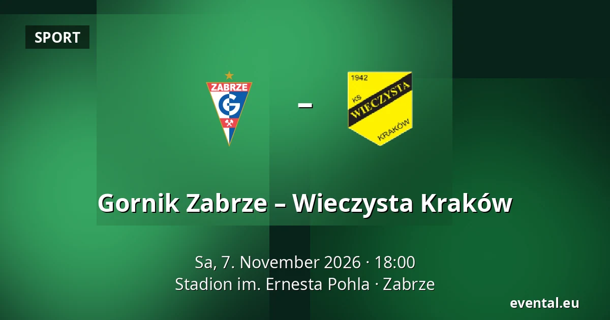 Gornik Zabrze – Wieczysta Kraków — Stadion im. Ernesta Pohla, Zabrze
