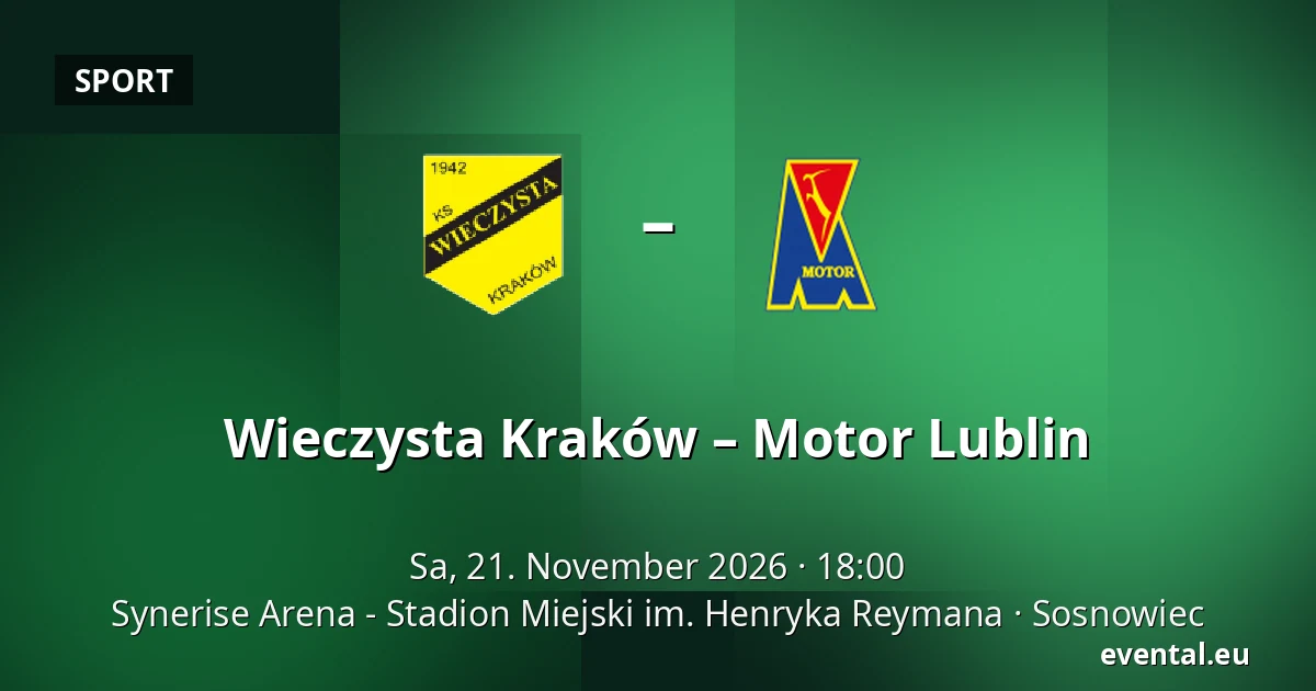 Wieczysta Kraków – Motor Lublin — Synerise Arena - Stadion Miejski im. Henryka Reymana, Sosnowiec