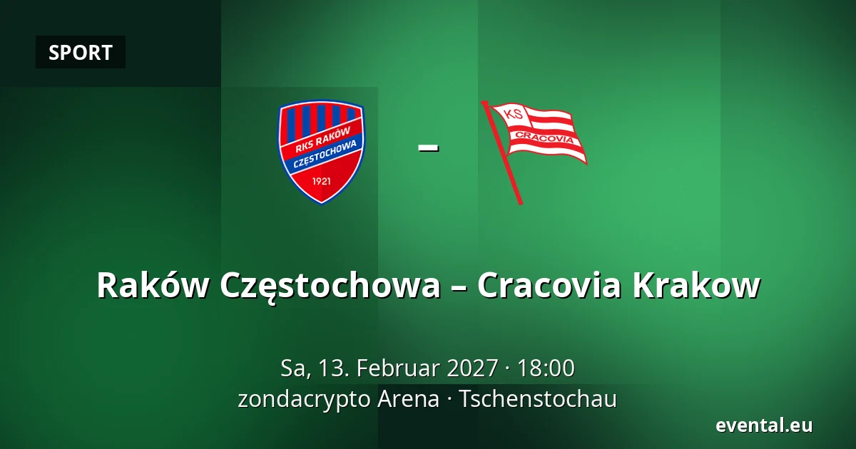 Raków Częstochowa – Cracovia Krakow — zondacrypto Arena, Tschenstochau
