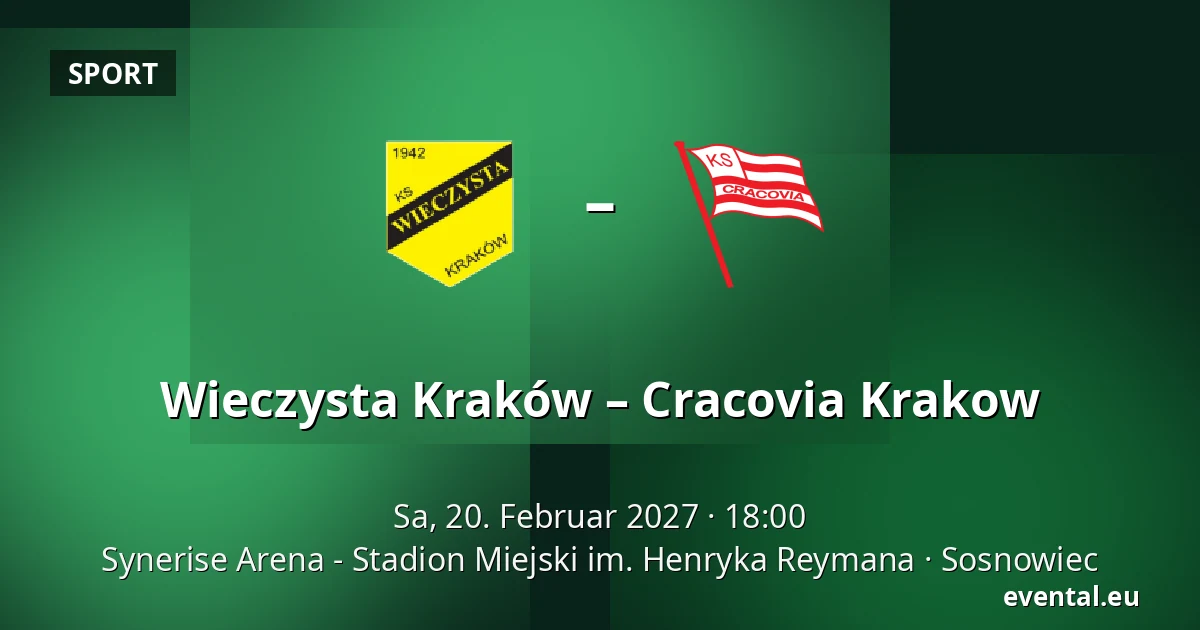 Wieczysta Kraków – Cracovia Krakow — Synerise Arena - Stadion Miejski im. Henryka Reymana, Sosnowiec