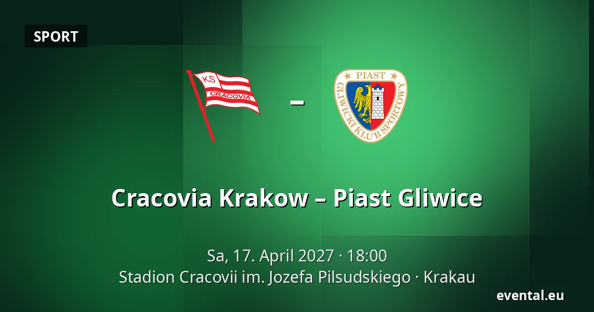 Cracovia Krakow – Piast Gliwice — Stadion Cracovii im. Jozefa Pilsudskiego, Krakau