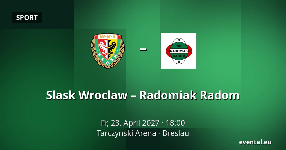 Slask Wroclaw – Radomiak Radom — Tarczynski Arena, Breslau