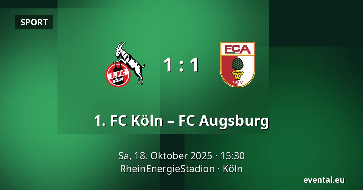 1. FC Köln – FC Augsburg — RheinEnergieStadion, Köln