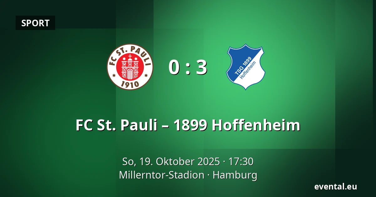 FC St. Pauli – 1899 Hoffenheim — Millerntor-Stadion, Hamburg