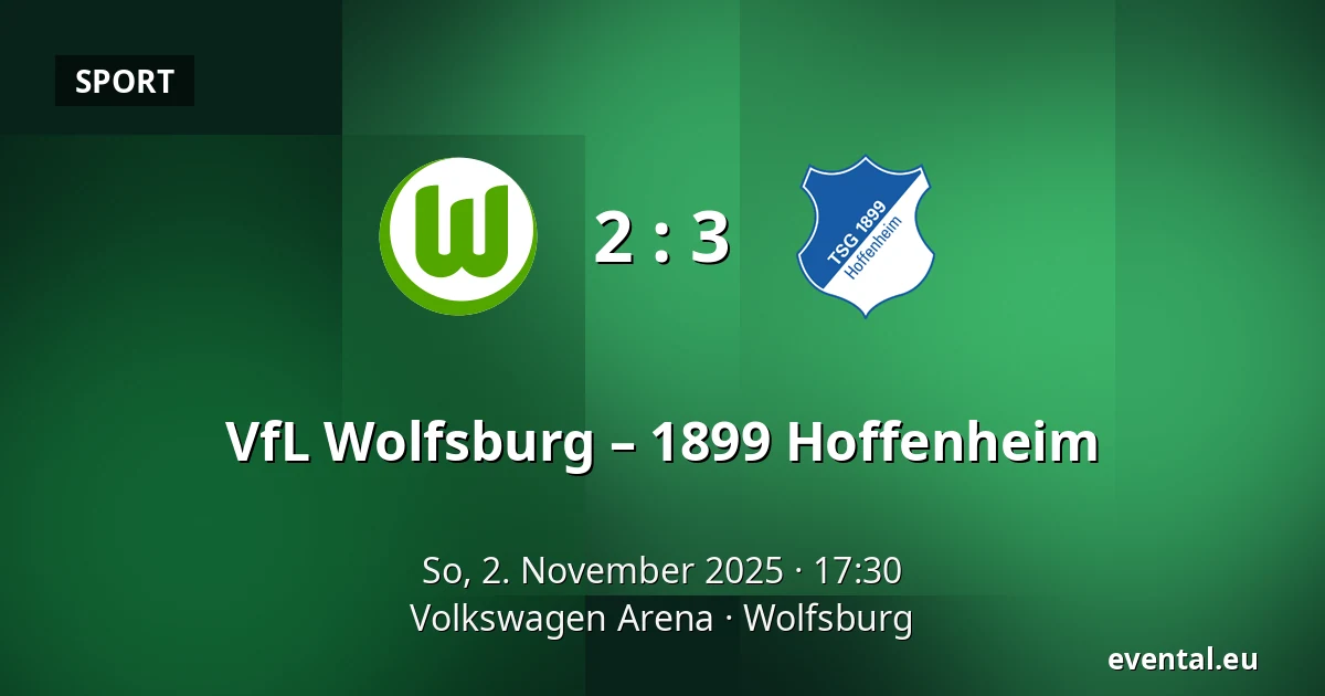 VfL Wolfsburg – 1899 Hoffenheim — Volkswagen Arena, Wolfsburg