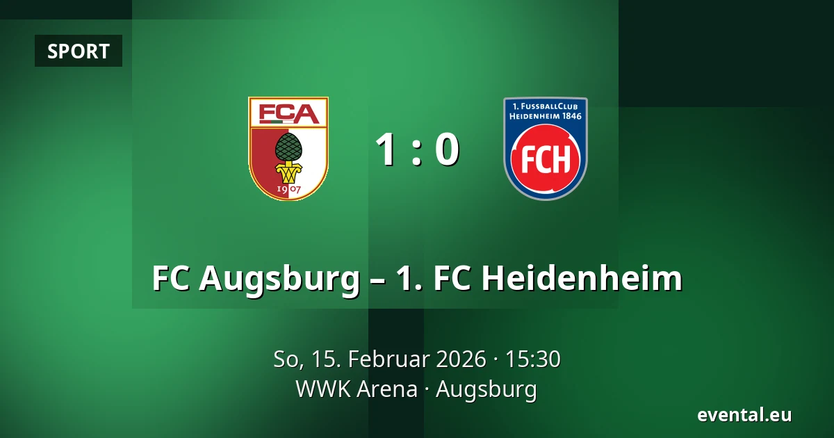 FC Augsburg – 1. FC Heidenheim — WWK Arena, Augsburg