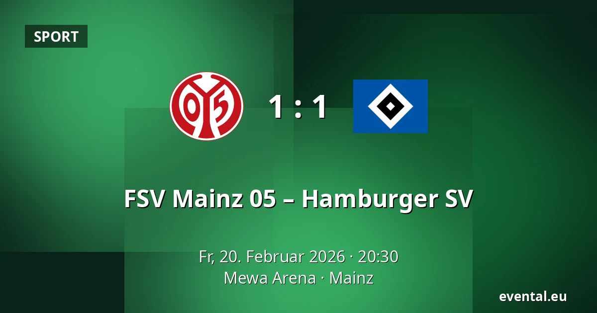 FSV Mainz 05 – Hamburger SV — Mewa Arena, Mainz