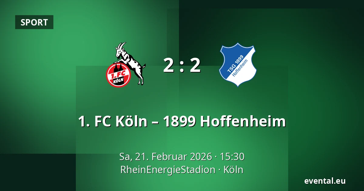 1. FC Köln – 1899 Hoffenheim — RheinEnergieStadion, Köln