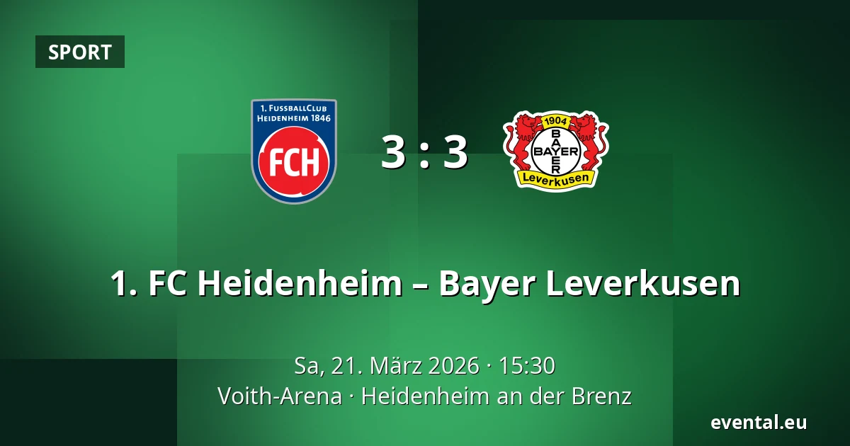 1. FC Heidenheim – Bayer Leverkusen — Voith-Arena, Heidenheim an der Brenz