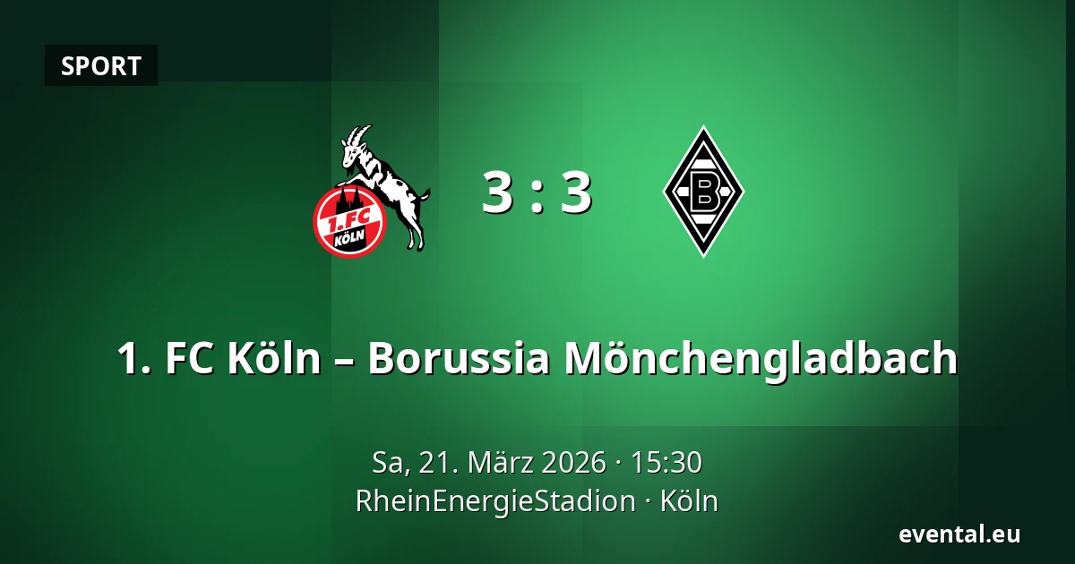 1. FC Köln – Borussia Mönchengladbach — RheinEnergieStadion, Köln