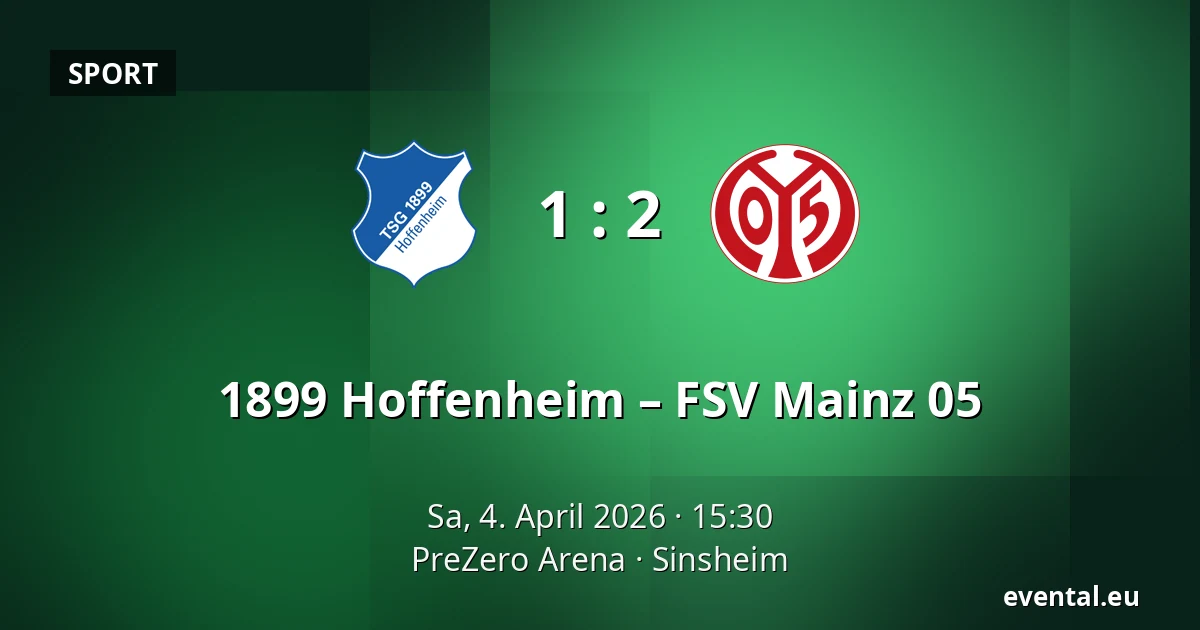 1899 Hoffenheim – FSV Mainz 05 — PreZero Arena, Sinsheim