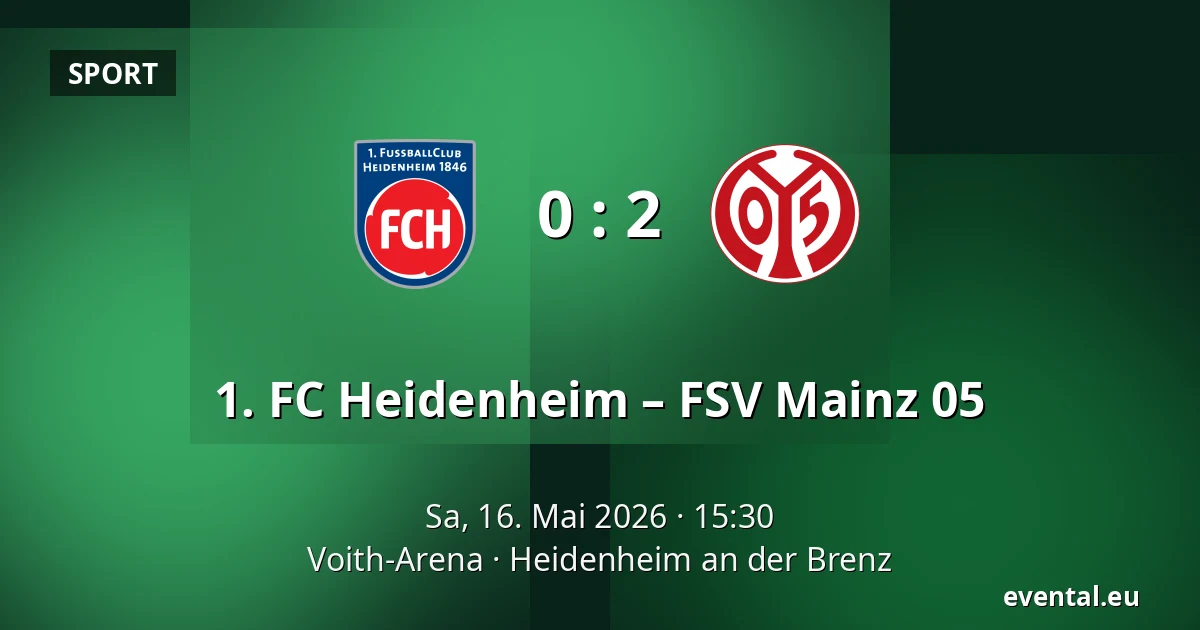 1. FC Heidenheim – FSV Mainz 05 — Voith-Arena, Heidenheim an der Brenz