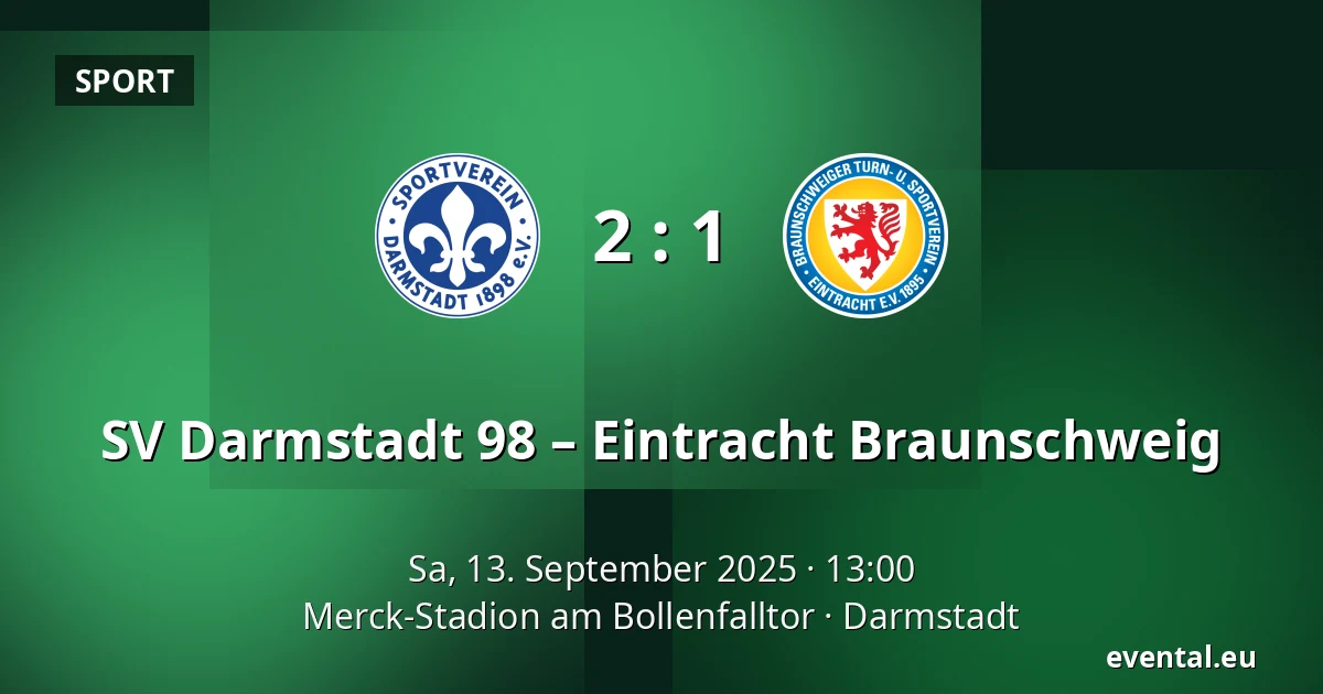 SV Darmstadt 98 – Eintracht Braunschweig — Merck-Stadion am Bollenfalltor, Darmstadt