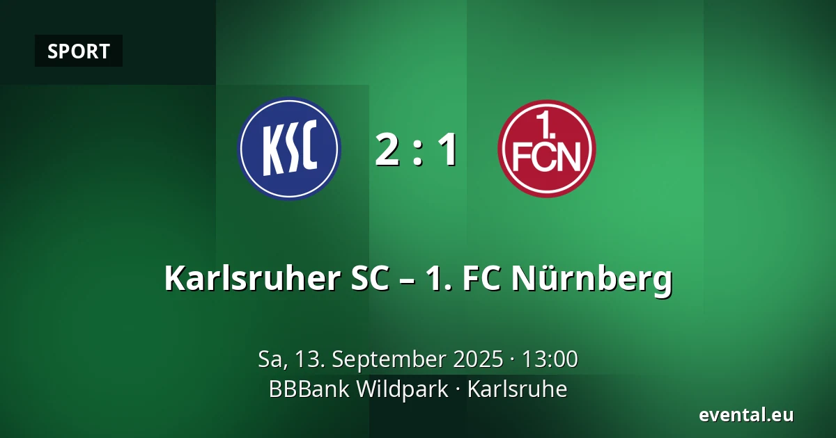 Karlsruher SC – 1. FC Nürnberg — BBBank Wildpark, Karlsruhe