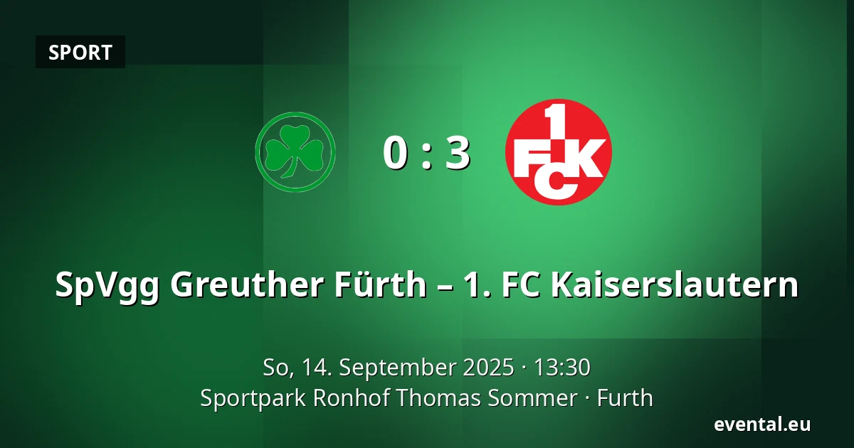 SpVgg Greuther Fürth – 1. FC Kaiserslautern — Sportpark Ronhof Thomas Sommer, Furth