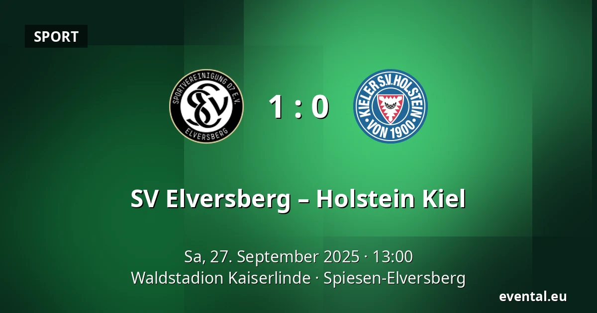 SV Elversberg – Holstein Kiel — Waldstadion Kaiserlinde, Spiesen-Elversberg