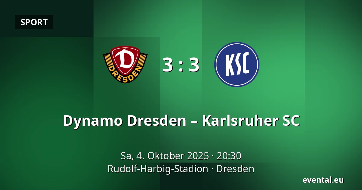 Dynamo Dresden – Karlsruher SC — Rudolf-Harbig-Stadion, Dresden