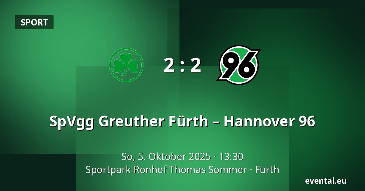 SpVgg Greuther Fürth – Hannover 96 — Sportpark Ronhof Thomas Sommer, Furth