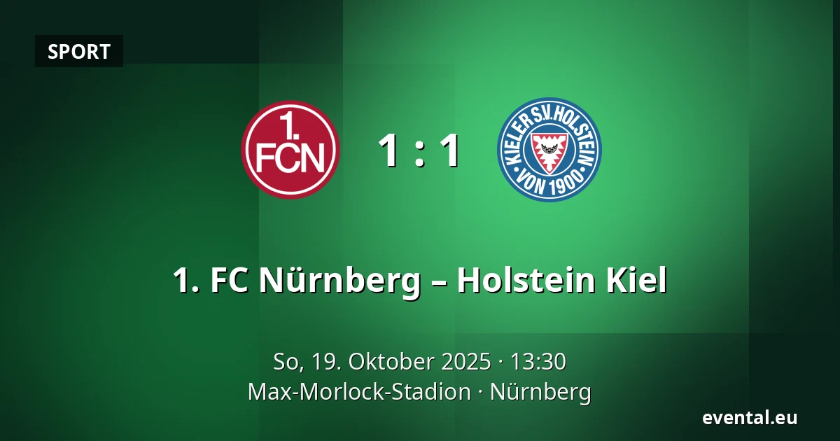 1. FC Nürnberg – Holstein Kiel — Max-Morlock-Stadion, Nürnberg