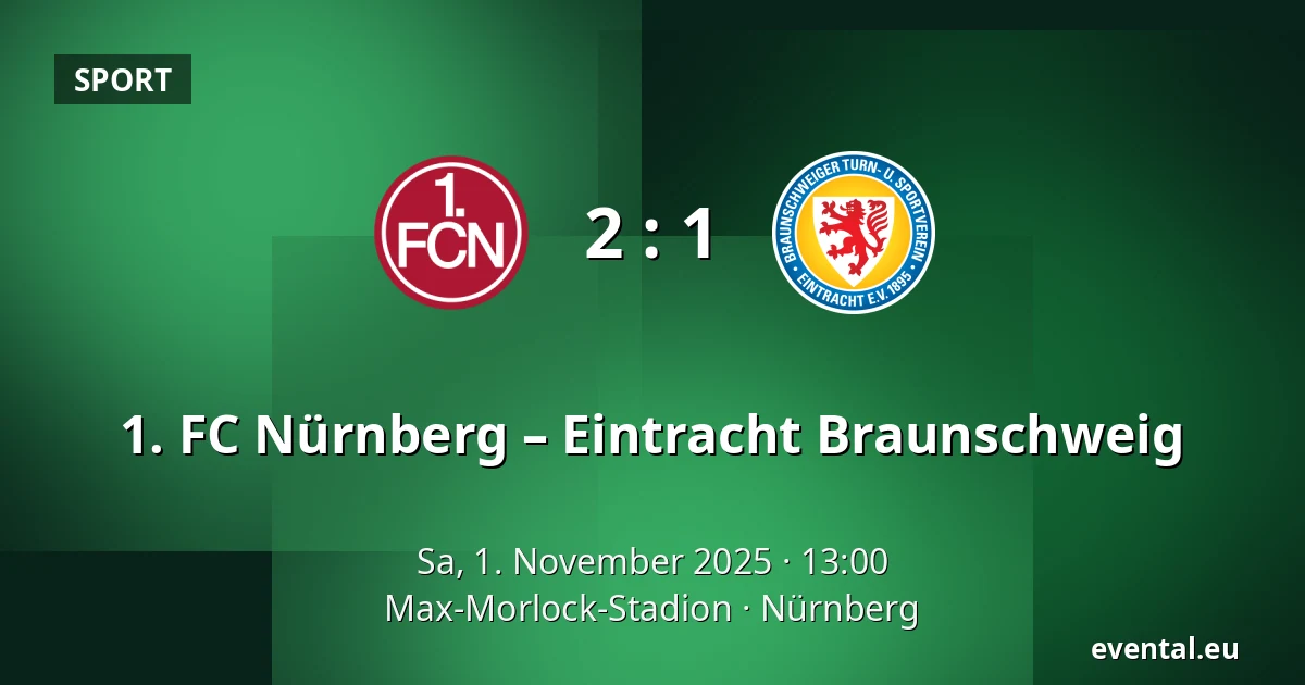 1. FC Nürnberg – Eintracht Braunschweig — Max-Morlock-Stadion, Nürnberg
