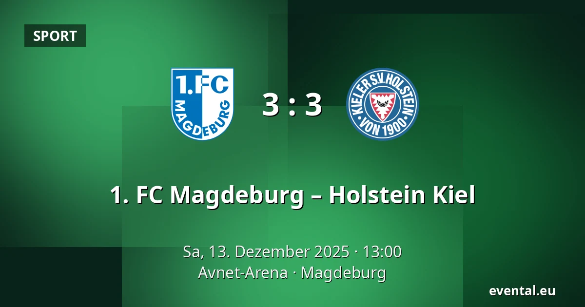 1. FC Magdeburg – Holstein Kiel — Avnet-Arena, Magdeburg