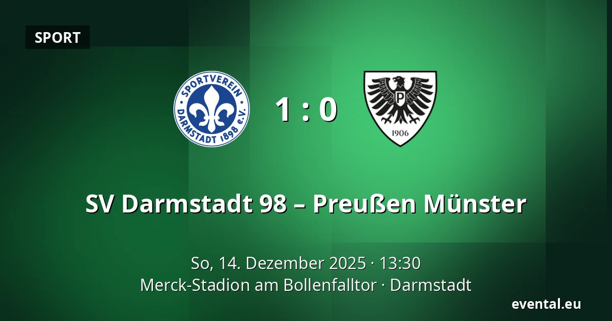 SV Darmstadt 98 – Preußen Münster — Merck-Stadion am Bollenfalltor, Darmstadt