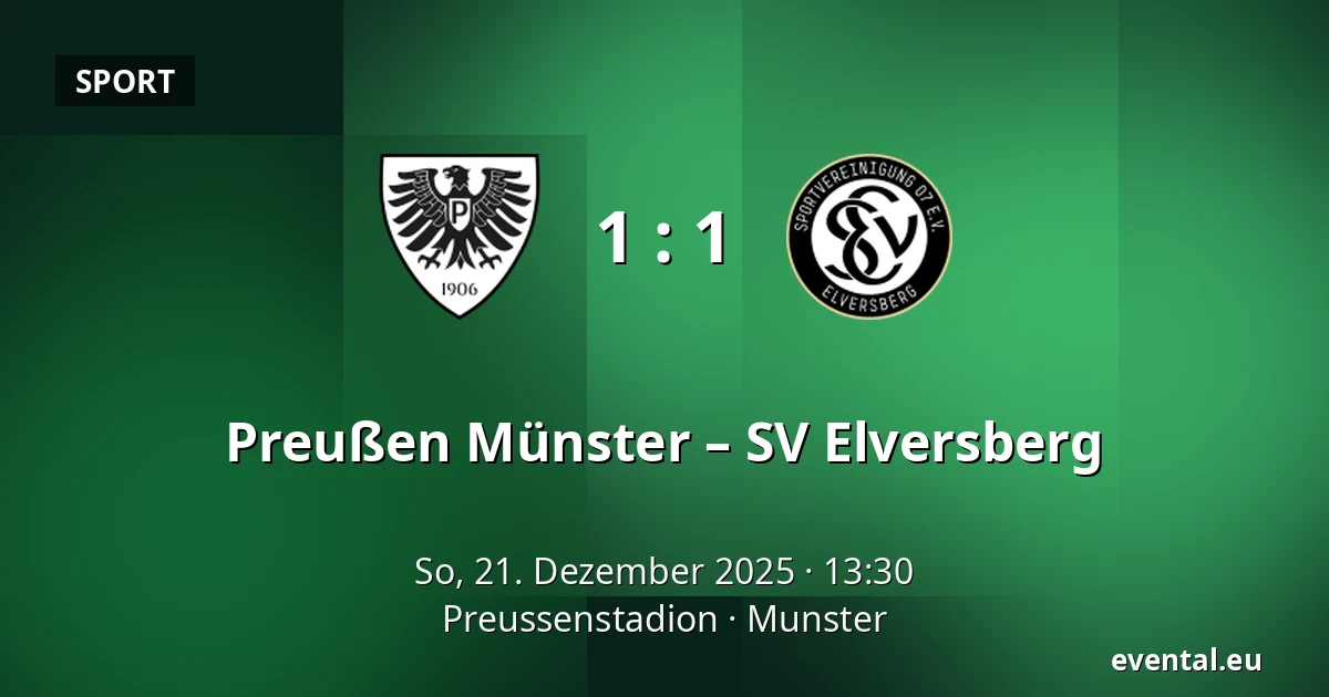 Preußen Münster – SV Elversberg — Preussenstadion, Munster