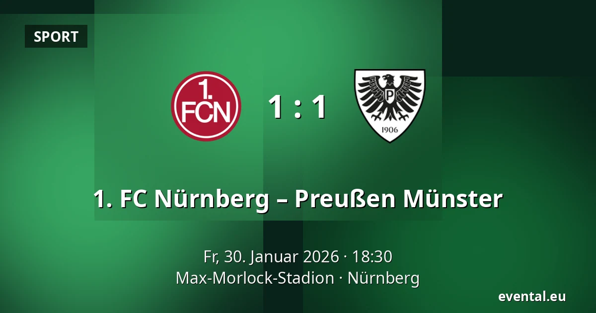1. FC Nürnberg – Preußen Münster — Max-Morlock-Stadion, Nürnberg