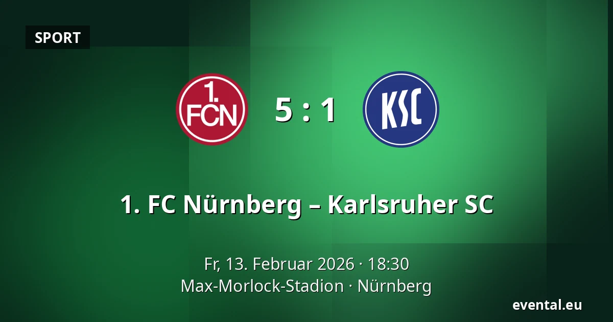 1. FC Nürnberg – Karlsruher SC — Max-Morlock-Stadion, Nürnberg