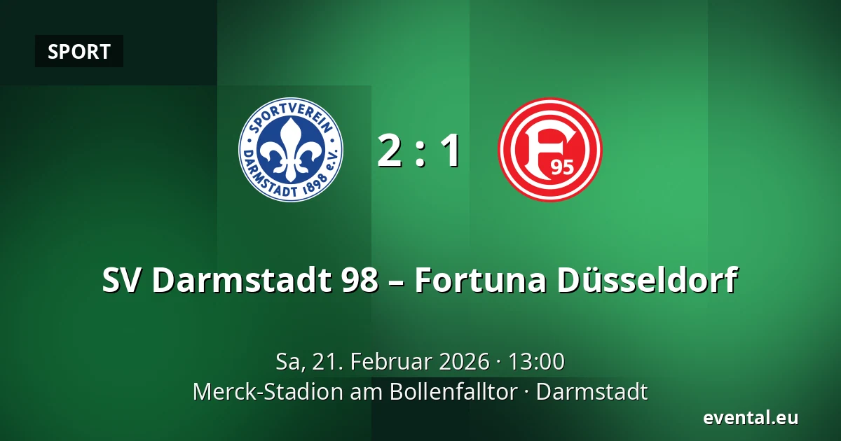 SV Darmstadt 98 – Fortuna Düsseldorf — Merck-Stadion am Bollenfalltor, Darmstadt