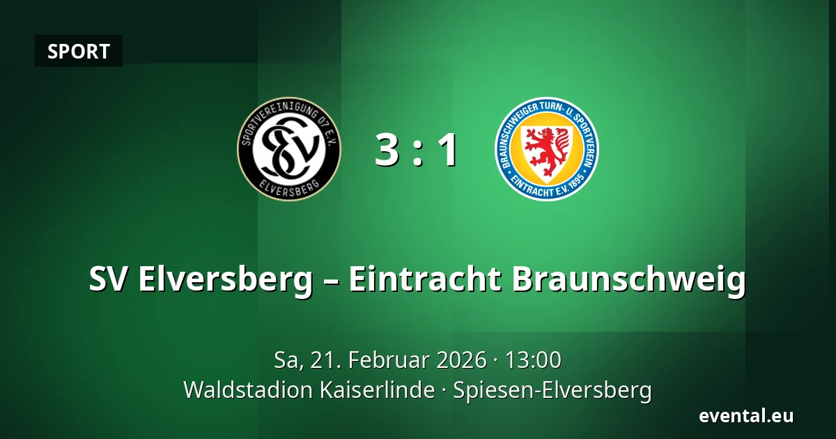 SV Elversberg – Eintracht Braunschweig — Waldstadion Kaiserlinde, Spiesen-Elversberg