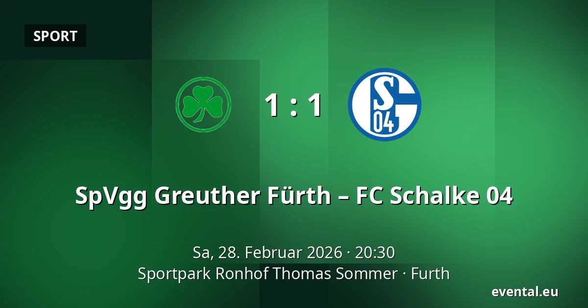 SpVgg Greuther Fürth – FC Schalke 04 — Sportpark Ronhof Thomas Sommer, Furth