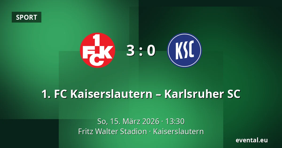 1. FC Kaiserslautern – Karlsruher SC — Fritz Walter Stadion, Kaiserslautern