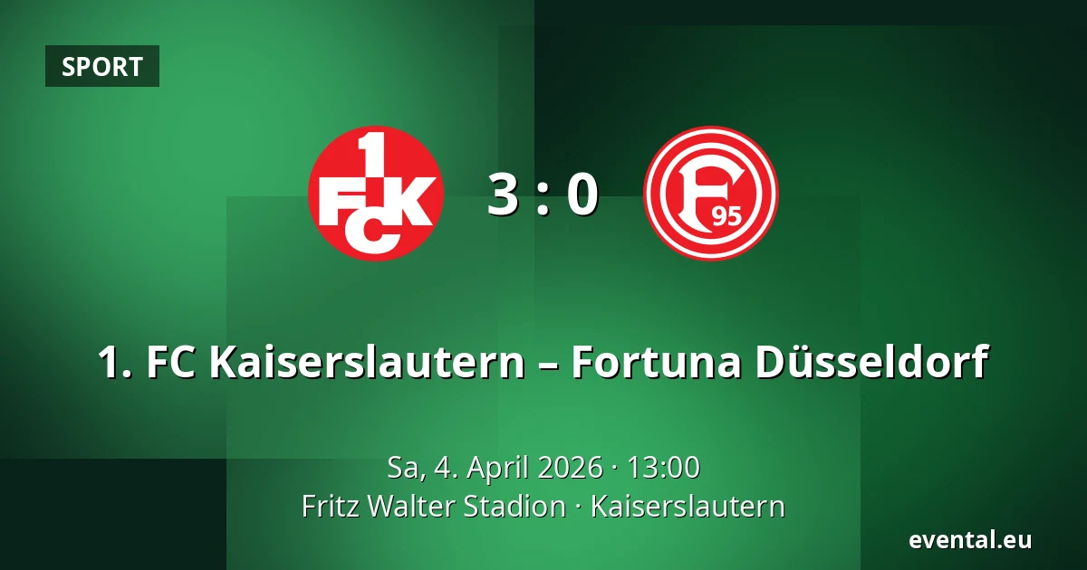 1. FC Kaiserslautern – Fortuna Düsseldorf — Fritz Walter Stadion, Kaiserslautern
