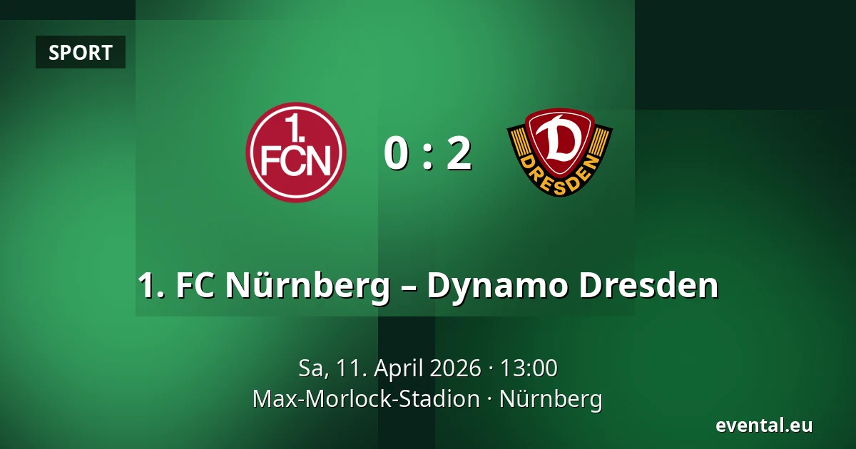 1. FC Nürnberg – Dynamo Dresden — Max-Morlock-Stadion, Nürnberg