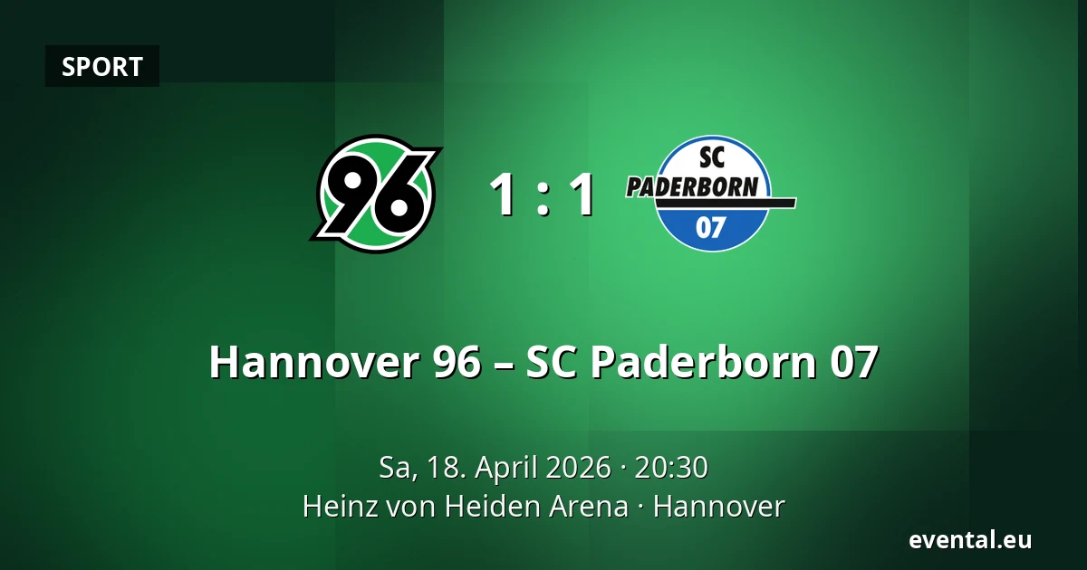 Hannover 96 – SC Paderborn 07 — Heinz von Heiden Arena, Hannover