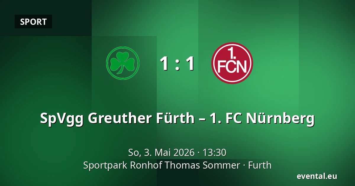 SpVgg Greuther Fürth – 1. FC Nürnberg — Sportpark Ronhof Thomas Sommer, Furth