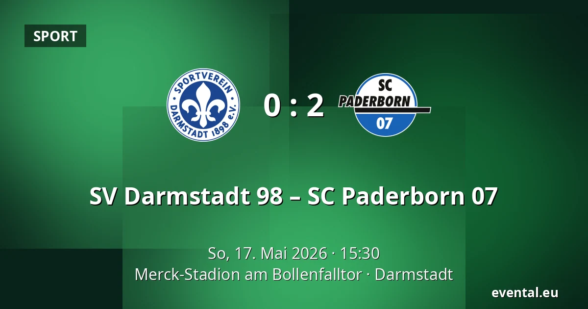 SV Darmstadt 98 – SC Paderborn 07 — Merck-Stadion am Bollenfalltor, Darmstadt