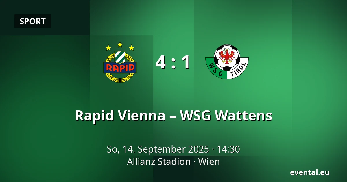 Rapid Vienna – WSG Wattens — Allianz Stadion, Wien