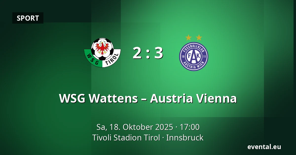 WSG Wattens – Austria Vienna — Tivoli Stadion Tirol, Innsbruck