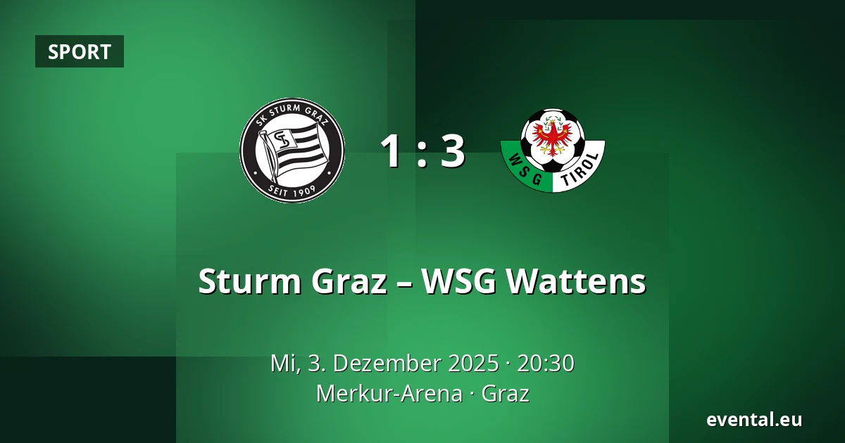 Sturm Graz – WSG Wattens — Merkur-Arena, Graz