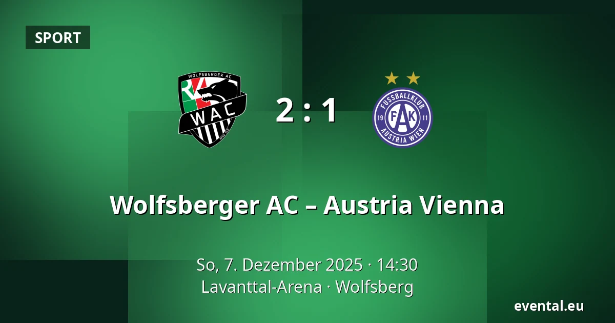 Wolfsberger AC – Austria Vienna — Lavanttal-Arena, Wolfsberg