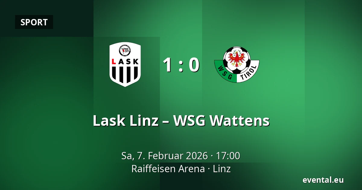 Lask Linz – WSG Wattens — Raiffeisen Arena, Linz