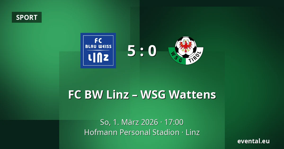 FC BW Linz – WSG Wattens — Hofmann Personal Stadion, Linz