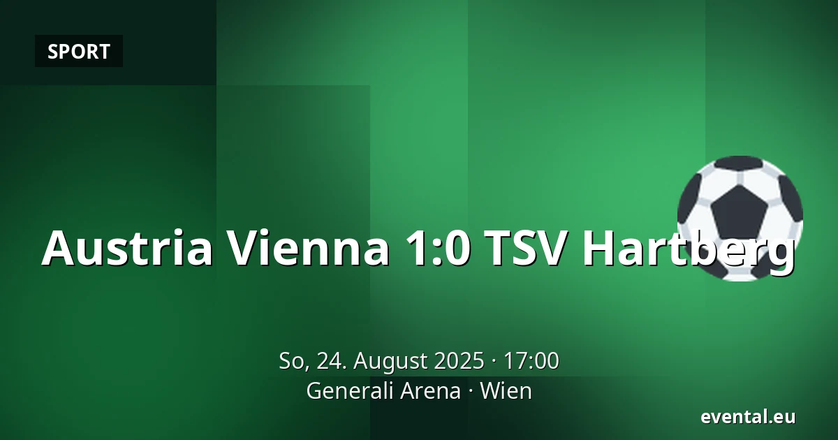 Austria Vienna – TSV Hartberg — Generali Arena, Wien