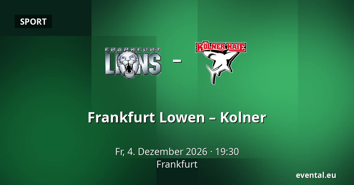 Frankfurt Lowen – Kolner — Frankfurt