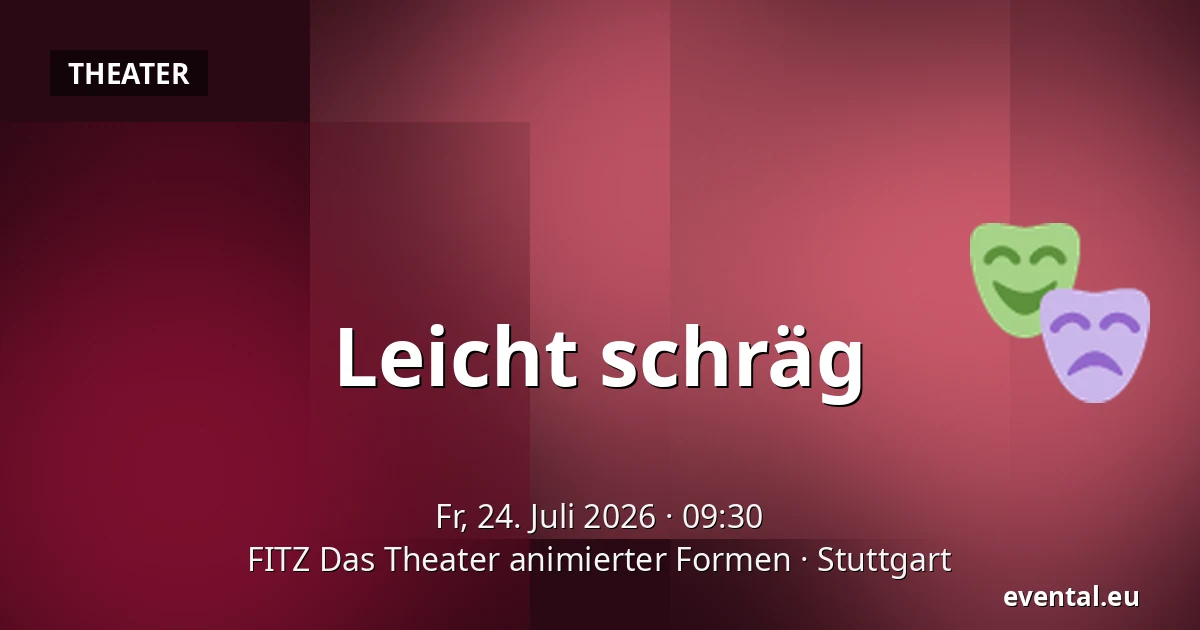Leicht schräg — FITZ Das Theater animierter Formen, Stuttgart
